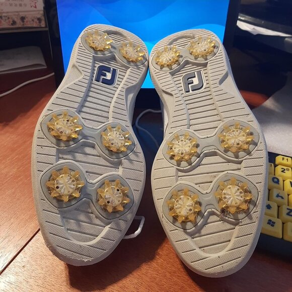 FootJoy Men Spiked Golf Shoe White Size 5 M PreLoved Good Condition main image 5
